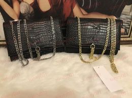 Designer Messenger Bag Purse Handbag Gold Silver Tassel Chain Fashion Bags Handset Pack Celebrity Shopping Social Evening Bag Alligator Pattern