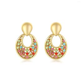 Stud Earrings ER-00272 Fashion Rhinestone Jewlery Gold Plated Luxury For Women 2023 Trending Girlfriend Valentine's Day Gifts