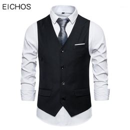 Men's Vests 2023 Suit Vest Men Formal Dress Solid Color Business Casual Sleeveless Jacket Wedding Waistcoat S-6XL