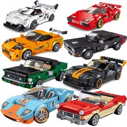 Blocks Speed City Racers Famous Vehicle Super Diy Kids Moc Toys Sets Boys Model Building Sports Technique 230303