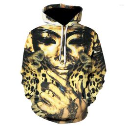 Men's Hoodies Egyptian Pharaoh 3D Print Hoodie 2023 Spring Autumn Men Street Leisure Sports Harajuku Fashion Brand Design All-match