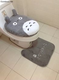 Toilettensitzabdeckungen tierstil Totoro Badezimmer WC Kissen Rahmen Bad Sit 3 Stücke 230306