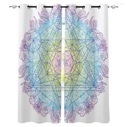 Curtain Mandala Flower Of Life Window Curtains For Living Room Kitchen Kids Bedroom Home Interior Decoration