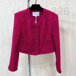 designer Fashion cc women wool Woollen jacket coat high-end coarse flower coats cchen brand winter long sleeve womens clothes SML 7DVW