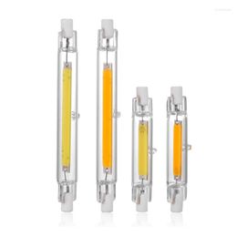 High Power R7S Glass Tube COB Bulb 78mm 10W 118mm 50W Dimmable LED Corn Lamp Replace Halogen Light AC 110V 220V Lampadas