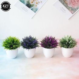 Decorative Flowers 1Pcs Artificial Plant Bonsai Simulation Plastic Small Tree Pot Potted Ornaments For Home Tabl Decoration El Decor1Pcs A