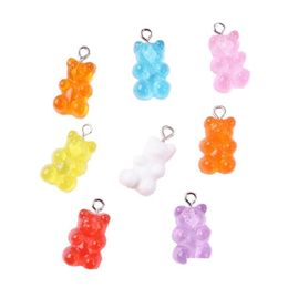 Charms 32Pcs Resin Gummy Bear Candy Necklace Very Cute Keychain Pendant For Diy Decoration 161 U2 Drop Delivery Jewellery Findings Comp Dhsmq