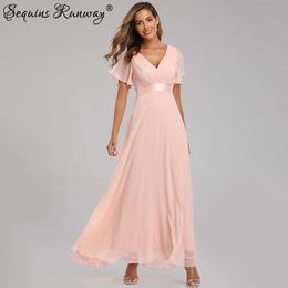 Casual Dresses Sexy Pink Chiffon tulle Maxi Summer Dress Women Casual vintage Long Bridesmaid Prom Dresses club Bodycon Party Dress Vestidos Z0216