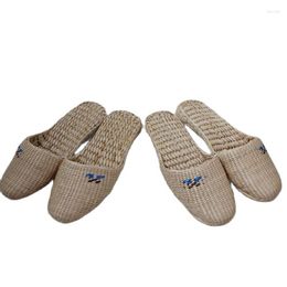 Slippers 2023 Ladies Handmade Straw Beach Rope Sandals Couple Cosplay Men And Women Home Comfortable Soft Stage Shoes