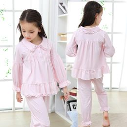 Pajamas Autumn Kids Pajama Sets Girls Pyjamas Long Sleeve Cotton Home Style Toddler Clothes Children Sleepwear High Quality 230306