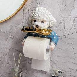 Toilet Paper Holders PunchFree Cartoon Toilet Paper Holder Rack Waterproof WallMounted Toilet Tissue Box Roll Paper Storage Box Bathroom Hardware 230303