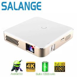 Projectors S350 Mini DLP Projector Smart TV Android 90 WiFi Pico Protable 1080P Outdoor 4K For Smartphone Airplay R230306