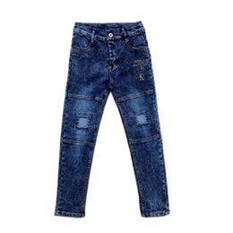 Jeans IENENS Autumn Boy's Jeans Clothes Kids Cowboy Pants Children Casual Denim Clothing Bottoms Trousers Baby Boy Casual Stretch Jean 230306