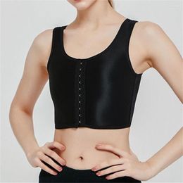 Women's Shapers Women Chest Binder Breathable Breast Side Buckle Short Vest Tops Underwear Tank Wireless Wrap Bandage