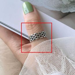 Cluster Rings Wide Ring Fashion Jewellery Big Thumb Rings Silver Colour Hollow Cross Cool Classic Girls Korean Ring Finger L230306