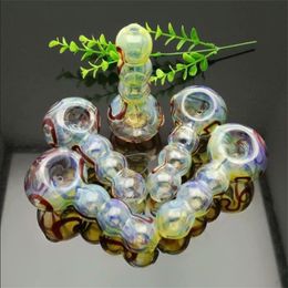 Pipes hookah new Europe and Americaglass pipe bubbler smoking pipe water Glass bong 3-ball painted glass pipe