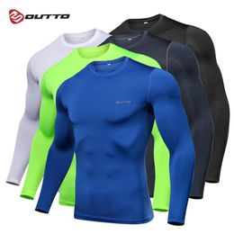 Cycling Shirts Tops Outto Men's Cycling Base Layers Long Sleeves Compression Quick Dry Fitness Gym Running Bicycle Underwear 230306