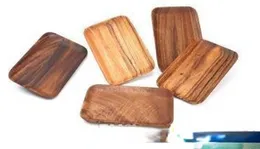 Classic Wood Fruit Plates Rectangular Tray Dried Wood Trays Snack Candy Cake Holder Wooden Storage Dishes Kitchen Tool