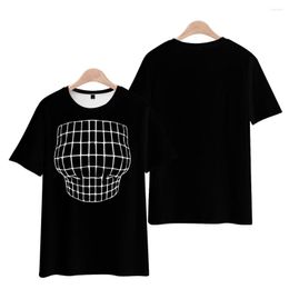 Men's T Shirts 2023 Men's Shirt Summer Short Sleeve Harajuku Streetwear Personalized Visual Trap Fun 3D Curve Printing O-Neck Clothes