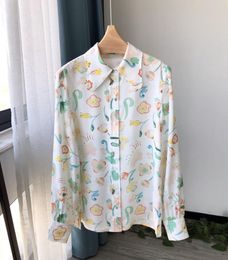 Women's Blouses The Dream Garden Printed Silk Shirt