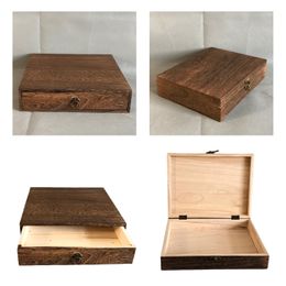 Gift Wrap Retro Jewellery Box Organiser Desktop Wood Storage Case Home Decorative Wooden Gift Boxes Jewellery Trinket Treasure Organiser 230306