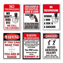 Funny Warning Sign Metal Sign Tin Sign Warning Danger Wall Decor for Man Cave Chicken Coop No Trespassing Sign Outdoor custom signs outdoor metal Size 30X20CM w01