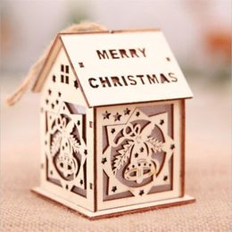 Christmas Decorations Mall Supermarket Window Display Lights Snow House Ornaments For El Bar Tree Decoration