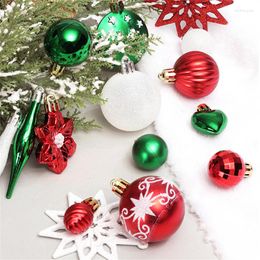 Party Decoration 58Pcs/Box Christmas Balls Xmas Tree Hanging Pendants Colorful Ornament Noel Navidad Year Gift