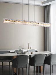 Pendant Lamps Long Gold/black Glass Chandelier All Copper Restaurant Design Sense Creative Bar And Living Room LED