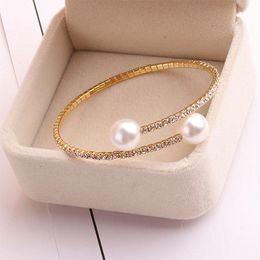 gold bracelet for women women's bangle bracelets single bangle for women gold plated bangle personalised ulti-layered diamond-encrusted pearl bracelet