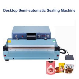 110V/220V Desktop Semi-Automatic Heat Sealing Machine Pedal Sealer Machine Plastic Aluminum Foil Bag Edge Sealing Machine