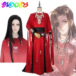 Anime Costumes DIOCOS Tian Guan Ci Fu Hua Cheng Cosplay Wigs Costmes Umbrella Z0301