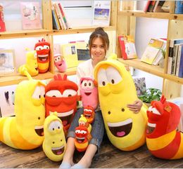 Super cute larva plush Dolls toy yellow red pink funny bug cartoon larvaToy plush doll children's gift factory wholesale Free UPS