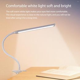 Table Lamps USB Clamp Rechargeable Clip-on Eye Protection Study Lamp Adjustable 3 Light Modes 10 Brightness Levels For Bedroom