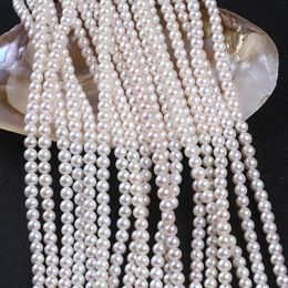 Beaded Necklaces Fine Jewelry Selling Chinese Akoya Round Shape Natural White Color Pearl Strand 230306