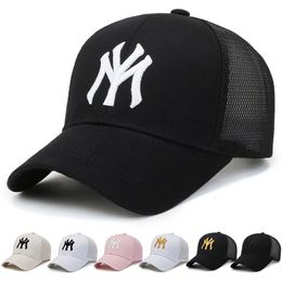 Ball Caps Summer Unisex Women Men Baseball Caps Male Female Breathable Mesh Hats Black Casual Sport Hats Cap For Women Men 230306