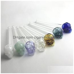 Smoking Pipes Skl Glass Oil Burner Water With Green Blue Black White Hand Pipe For Drop Delivery Home Garden Household Sundries Acces Dhdzo