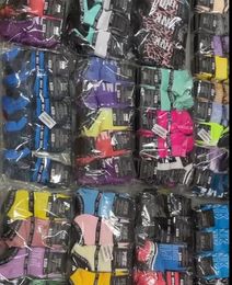 Wholesale Multicolor Ankle Socks With Cardboad Tags Sports Cheerleaders Black pink Short Sock Girls Women Cotton Sock Skateboard Sneaker I0306