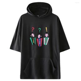 Men's T Shirts 2023 Lupin The 3rd Hooded Unisex Short Sleeve Anime T-shirts Women Men Harajuku Streetwear Summer Clothes