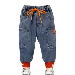 Jeans Jeans For Boy Patchwork Boys Jeans Pants Spring Autumn Kid Jeans Casual Style Kids Clothing 6 8 10 12 14 230306