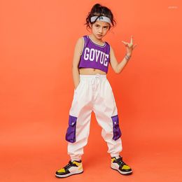 Stage Wear Kids Carnival Party Hip Hop Dance Clothing Outfits Girls Vest Pants Jazz Costumes Clothes Performance