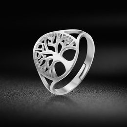 Adjustable Ring Viking Stainless Steel Finger Rings Amulet Jewelry Anniversary Gifts for Women Men