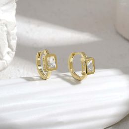 Hoop Earrings Freetry Arrival Clear Zircon Cute Small For Women Elegant Fashion Gold Color Huggies Earring Party Jewelry