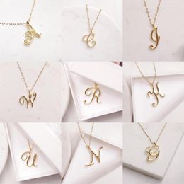Pendant Necklaces Exquisite 26 Letter Word Necklace Chain Gold Minimalist Jewellery