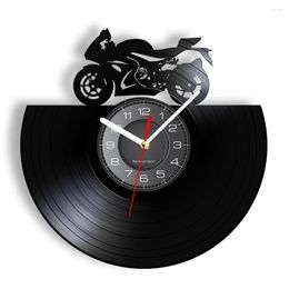 Wall Clocks Japanese Motorbike Record Clock Retro Home Decor Motorcycle Riding Art Modern Design Watch For Racing Bike Racer