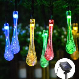 Lawn Lamps 6M 7M LED Fairy Solar String Outdoor Garden Light Waterproof Patio Landscape Lighting Christmas Party Decoration