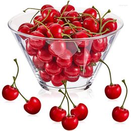 Decorative Flowers Artificial Plant Fruit Cherry Model Simulation Decoration Craft Food Pography Props Party Home