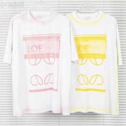 Men's T-Shirts Designer High version of front and back direct spray h-painted men's women's short sleeved T-shirt YU3N
