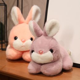 Cartoon plush rabbit doll simulation rabbit doll children doll birthday gift plush decorative ornaments