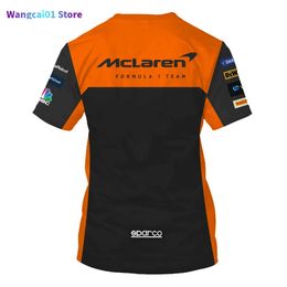 wangcai01 Men's T-Shirts McLaren F1 T Shirts Mens Womens Formula 1 Team Racing 3D Printed Shirts O Neck Kids Clothing. High Quality Clothing 0306H23